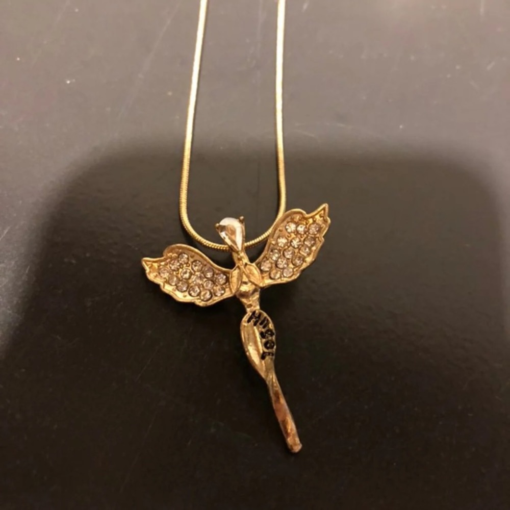 Women’s gold angel necklace